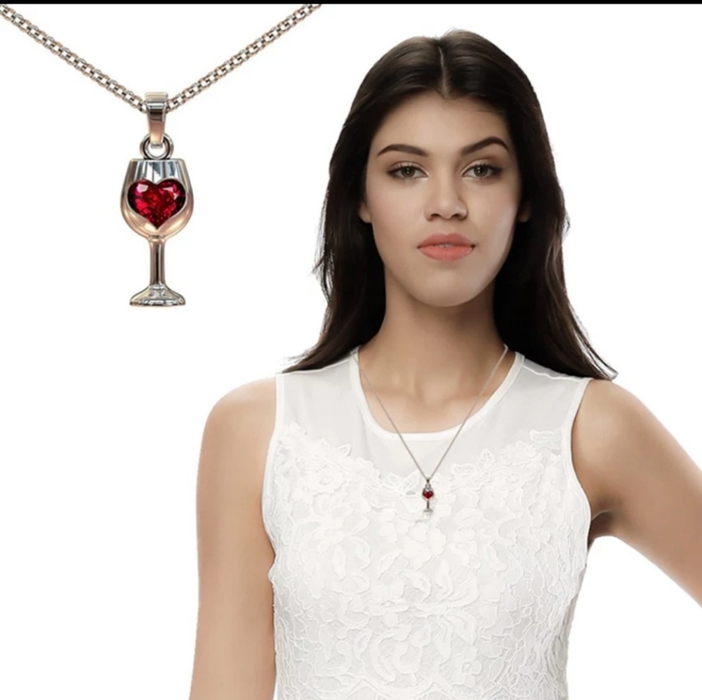 Wine Glass Pendant & Necklaces.